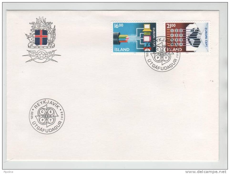 Iceland FDC 2-5-1988 EUROPA CEPT - 1988