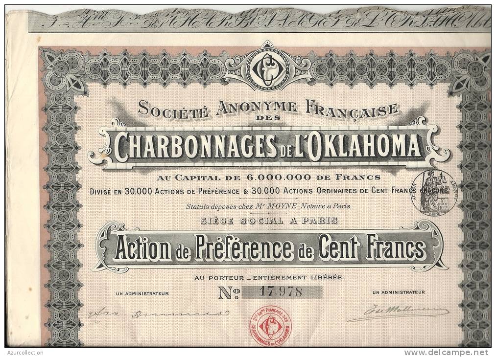 CHABONNAGES OKLAHOMA . USA X 10 TITRES - Mines