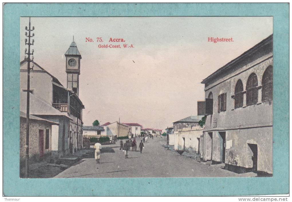 Gold-Coast   W.-A  -  ACCRA  -  Highstreet  -  TRES  BELLE CARTE  ANIMEE - - Ghana - Gold Coast