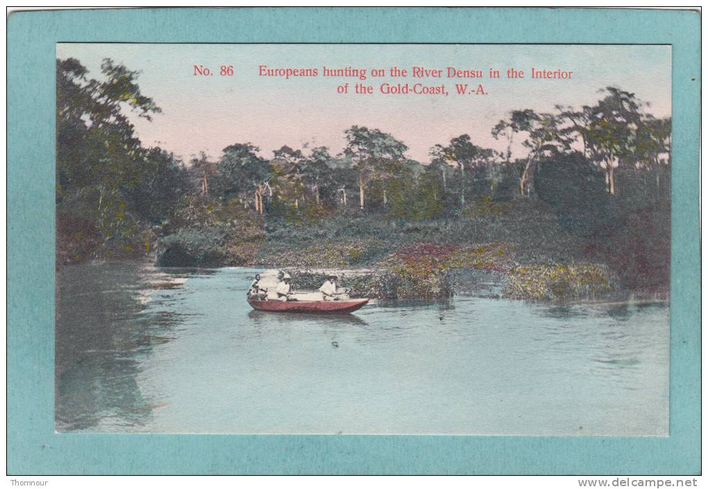 Gold-Coast   W.-A  -  Europeans Hunting On The River Densu  -  TRES  BELLE CARTE  ANIMEE - - Ghana - Gold Coast