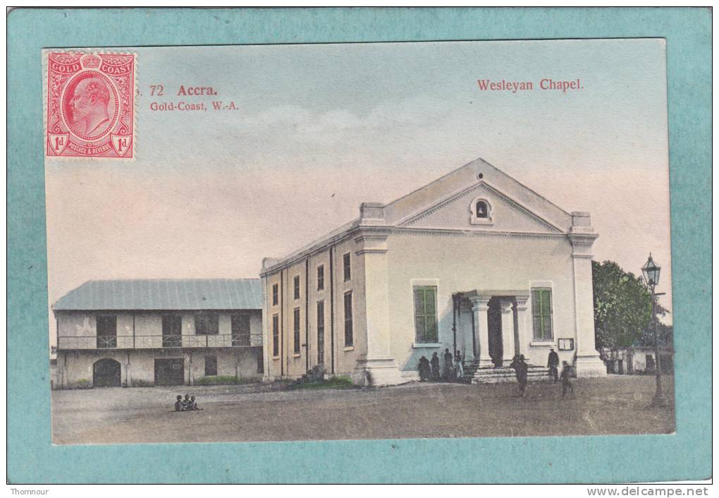 Gold-Coast   W.-A  -  ACCRA  -  Wesleyan  Chapel - TRES  BELLE CARTE ANIMEE   - - Ghana - Gold Coast