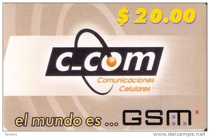 MOV-02/d TARJETA GSM DE CUBA DE $20  LILA MARRON REVERSO NEGRO - Cuba