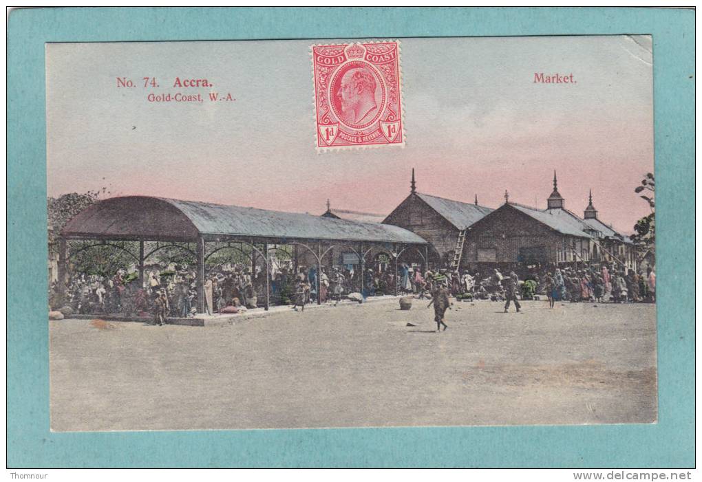 Gold-Coast   W.-A  -  ACCRA  -  Market  - TRES  BELLE CARTE ANIMEE  - - Ghana - Gold Coast