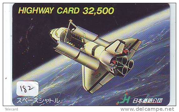 Télécarte Japon ESPACE (182) Phonecard JAPAN * SPACE SHUTTLE * Rakete * Rocket * LAUNCHING * SPACE * CHALLENGER * USA - Space