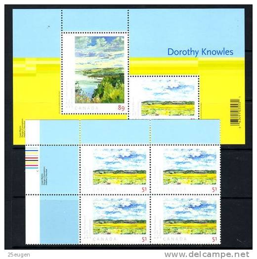 CANADA 2006 MICHEL NO: BL.82 ; 2326 X 4 MNH - Neufs