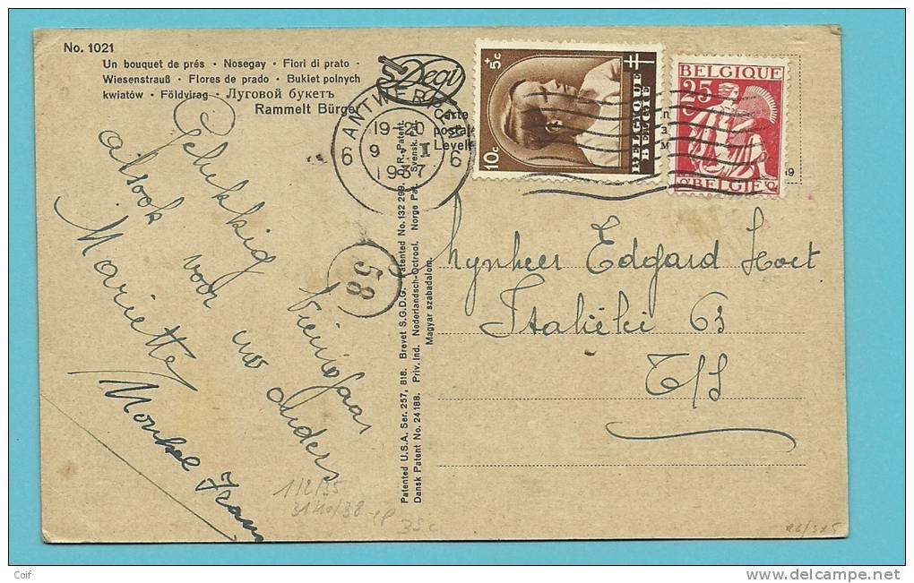 339+438 (surtaxe/toeslagzegel) Met Stempel ANTWERPEN 6 - 1932 Ceres And Mercurius