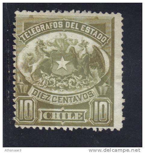 Chili  TELEGRAPHES  N° 2* Sans Gomme (1883) - Chile