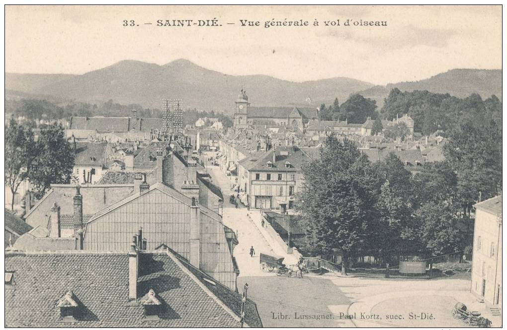 88.SAINT DIE PANORAMA PRIS DE L'EGLISE ST MARTIN - Saint Die