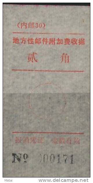 CHINA CHINE ADDED CHARGE LABELS OF INNER MONGOLIA 0.2 YUAN - Unused Stamps