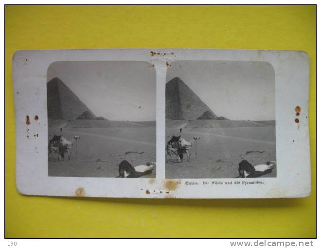 Cairo Die Wuste Und Die Pyramiden - Stereoskopie