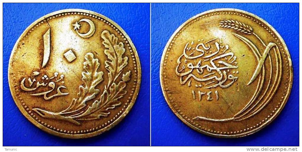 TURKEY   10 Kurus 1922 *1341* - Turquia