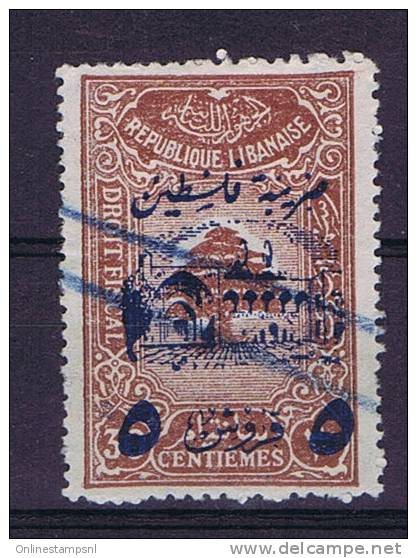 Grand  Liban 1945  Maury 201B - Timbre Fiscal Surchargé Pour L´armée Libanaise. Cote  &euro; 500 - Usados