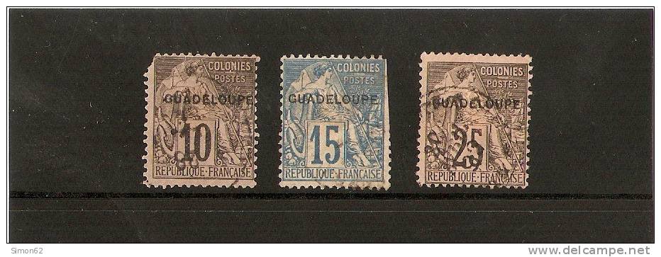 GUADELOUPE  N 18/19/21/ Oblitere - Used Stamps