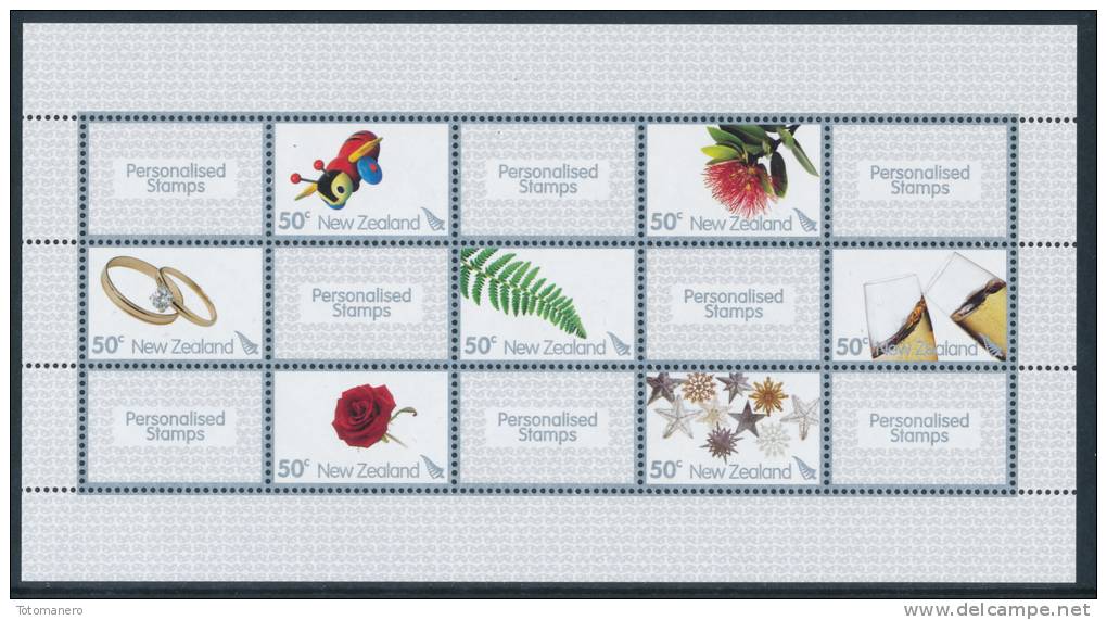 NEW ZEALAND 2007 Personalised Stamps 2006 Rate Change Sheetlet Of Ten Stamps** - Blocks & Sheetlets