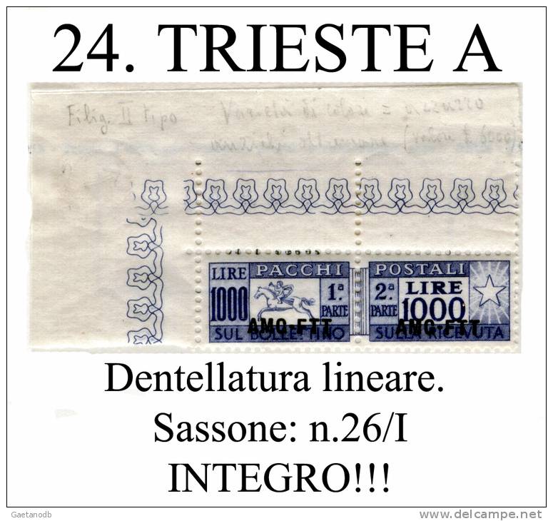 Trieste-A-F0024 - Postal And Consigned Parcels