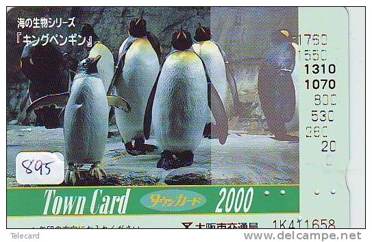 Carte Prépayée Japon * OISEAU MANCHOT  (895)  PENGUIN BIRD Japan * Prepaidcard * PINGUIN * - Pinguine