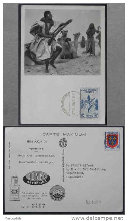ARMES - FUSIL - AOF / 1952 CARTE MAXIMUM TYPE  "CHER DOCTEUR" (ref 2173) - Covers & Documents