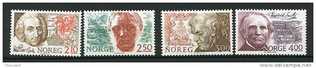 Norvège ** N° 910 à 913 -  Personnages Célèbres - Neufs