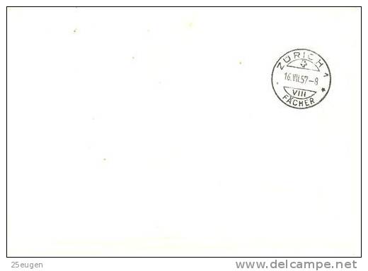 SWITZERLAND 1957  EUROPA CEPT FDC R-COVER ( De Postmark ) - 1957