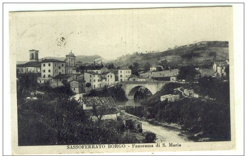 A918-I)  ANCONA -SASSOFERRATO BORGO - PANORAMA DI S.MARIA - VIAGGIATA 1934 - Ancona