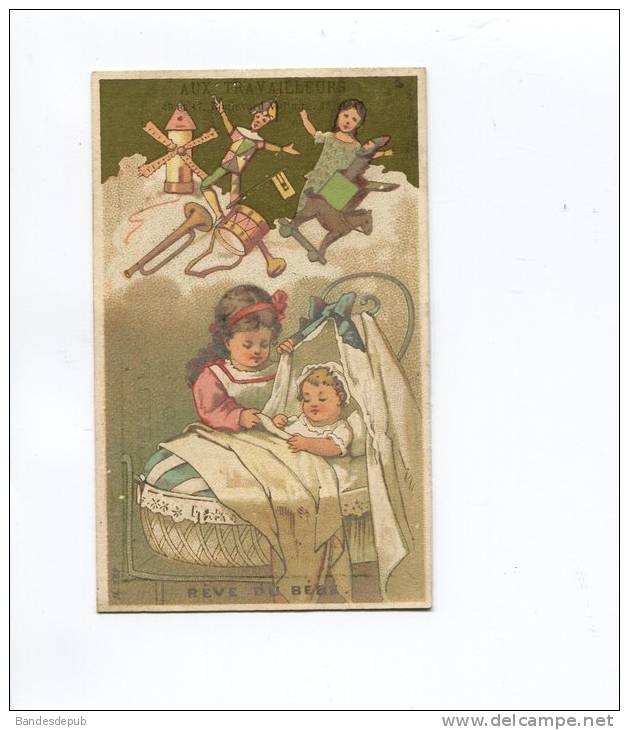 PARIS  BD Voltaire  Chromo Promotion  Rêvebébé Berceau Jouet Moulin Poupée  Fillette - Autres & Non Classés