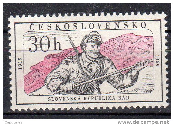 TCHECOSLOVAQUIE - 1959:  "40e Anniv. De La République Des Soviets De Slovaquie" -N° 1034* - Unused Stamps