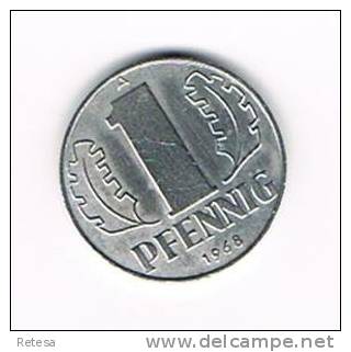 D.D.R. 1 PFENNIG  1968 A - 1 Pfennig