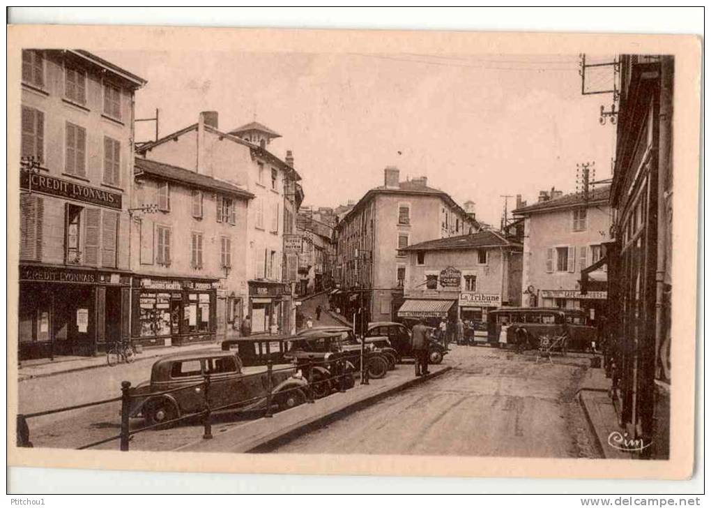 Place Du Commerce Et Rue Perrin Frères - Thizy