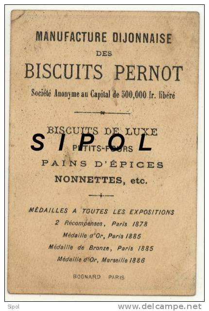 Biscuits Pernot Danse Des Cingalais - Bognard  Paris Version Ocre/rouge 10 X 65 Mm - Pernot
