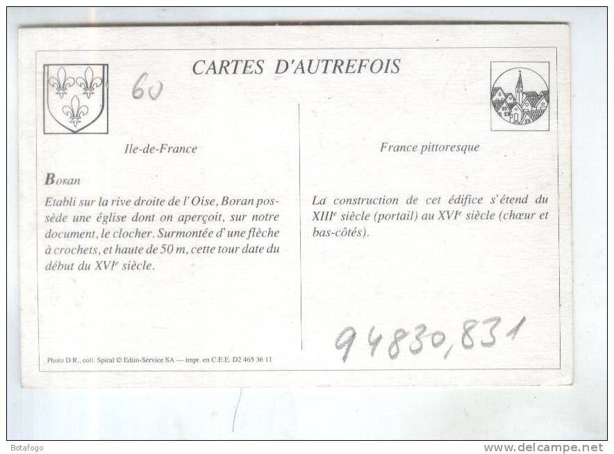 CPM DPT 60 REPRODUCTION BORAN, LA PLACE DU CARROUGE - Boran-sur-Oise