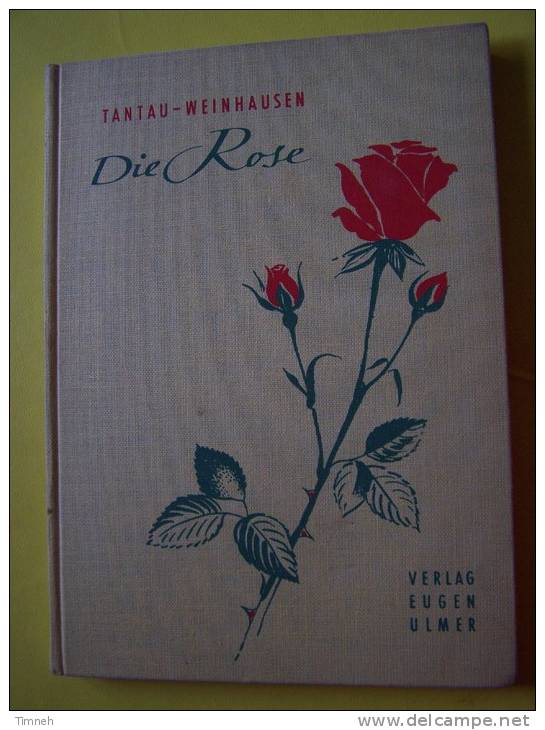 Die Rose TANTAU WEINHAUSEN - 1956 VERLAG EUGEN ULMER - Relié - 10 Farbtafeln - 46 Textabbildungen - - Botanik