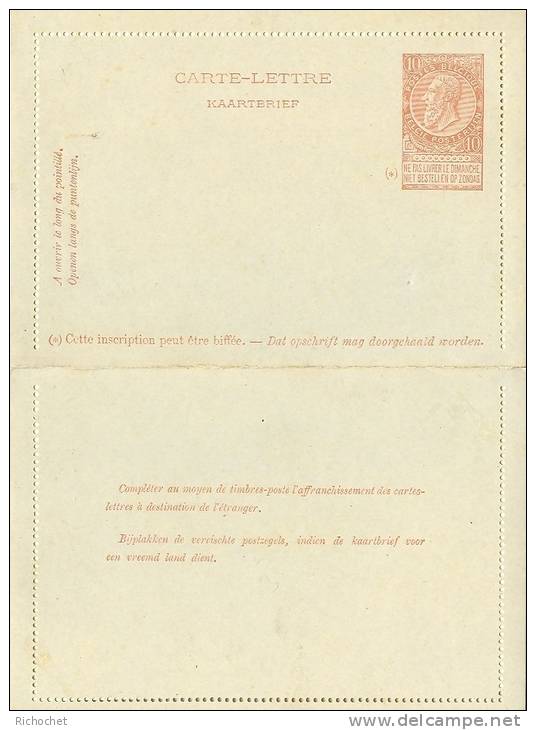 Belgique Carte-lettre N° 9 ** - Cartes-lettres