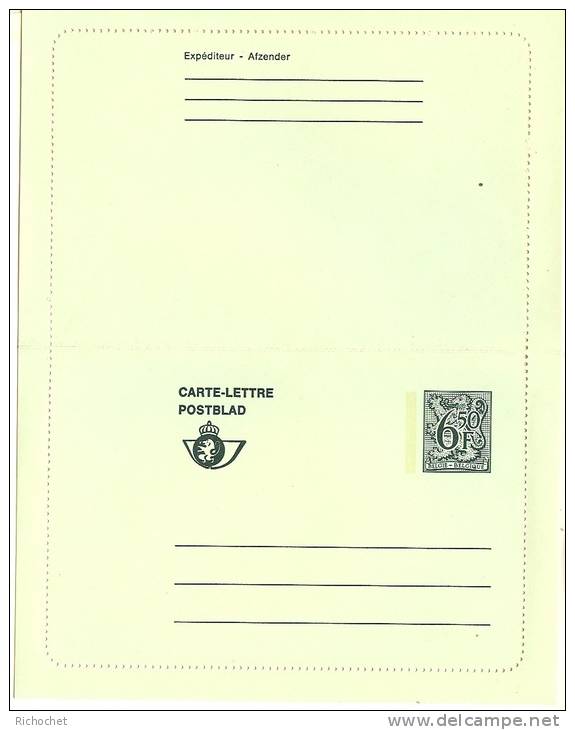 Belgique Carte-lettre N° 46 I FN ** - Cartes-lettres