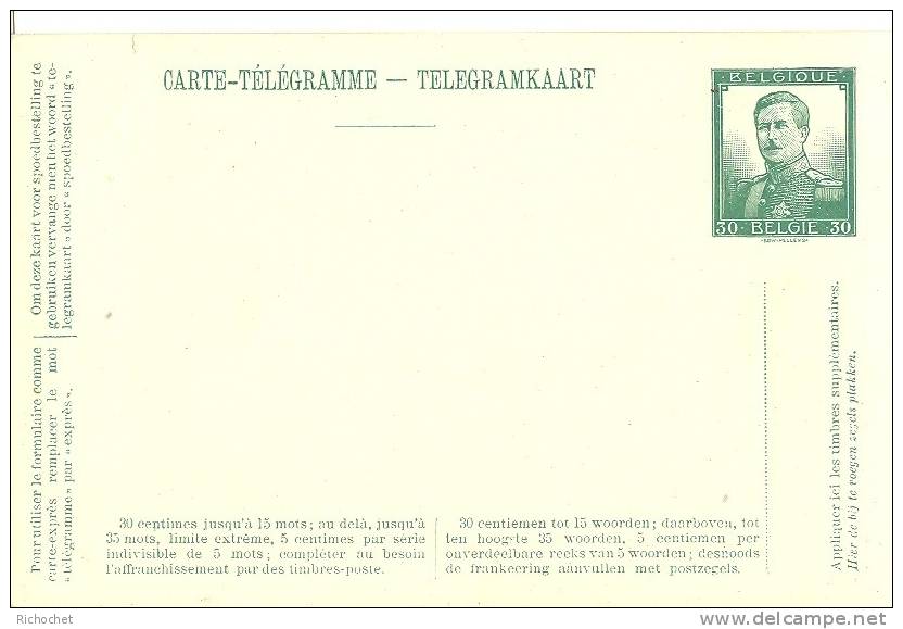 Belgique Carte-télégramme N° 1 ** - Autres & Non Classés