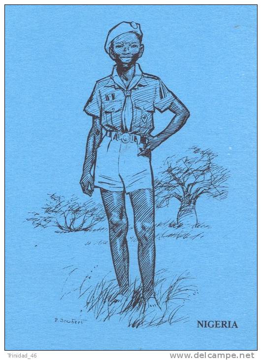 SCOUTISME SCOUTISMO BOYS SCOUTS ILLUSTRATION ILLUSTRATEUR PIERRE JOUBERT NEGERIA AFRIQUE - Scoutisme