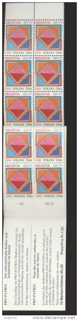 Schweiz ** Markenheftchen 0-90 Pro Patria 1991 - Postzegelboekjes