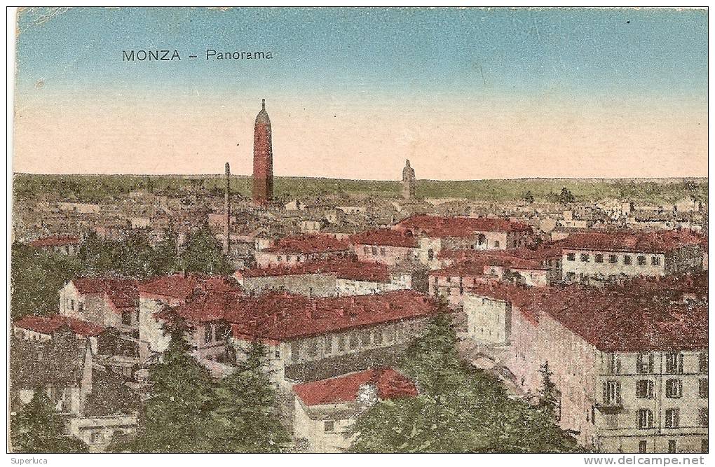 F-MONZA-PANORAMA-CARD ILLUSTRATA - Monza