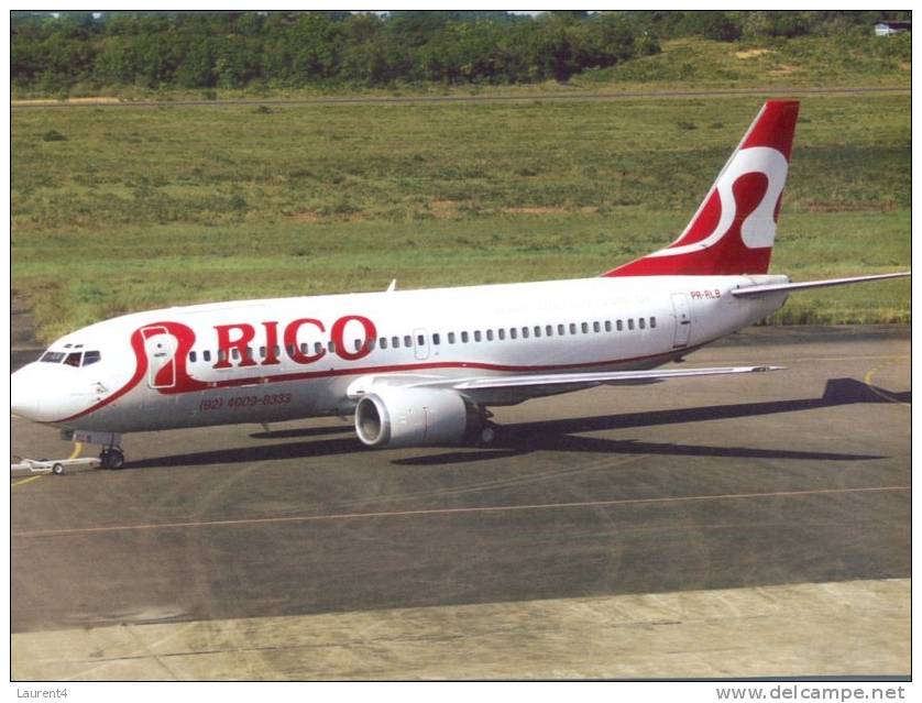 (avi 94) - Avion - Airplane - B 737-3Q8 - Rico Linhas Aereas At Manaus Airport - 1946-....: Moderne