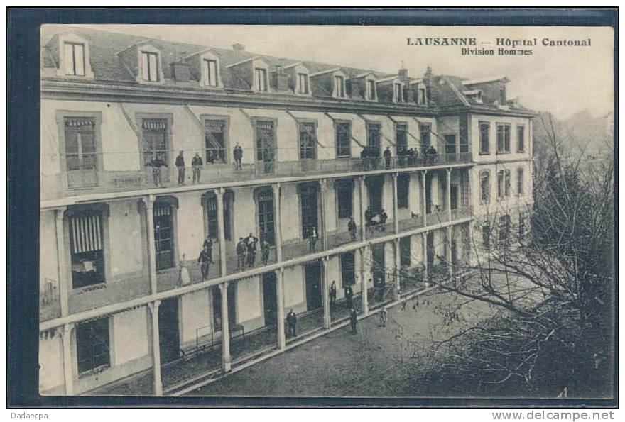 Lausanne, Hôpital Cantonal, Division Hommes, Animée, - Salute, Ospedali
