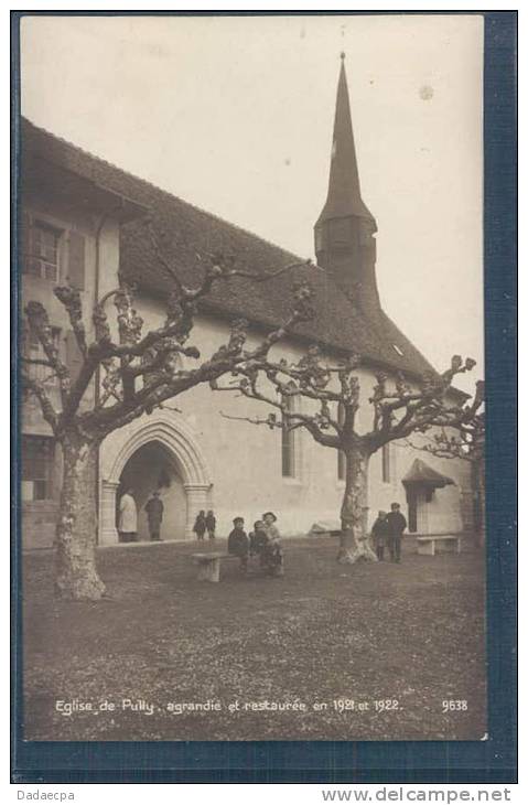 Eglise De Pully, Agrandie Et Restaurée, Animée, - Pully