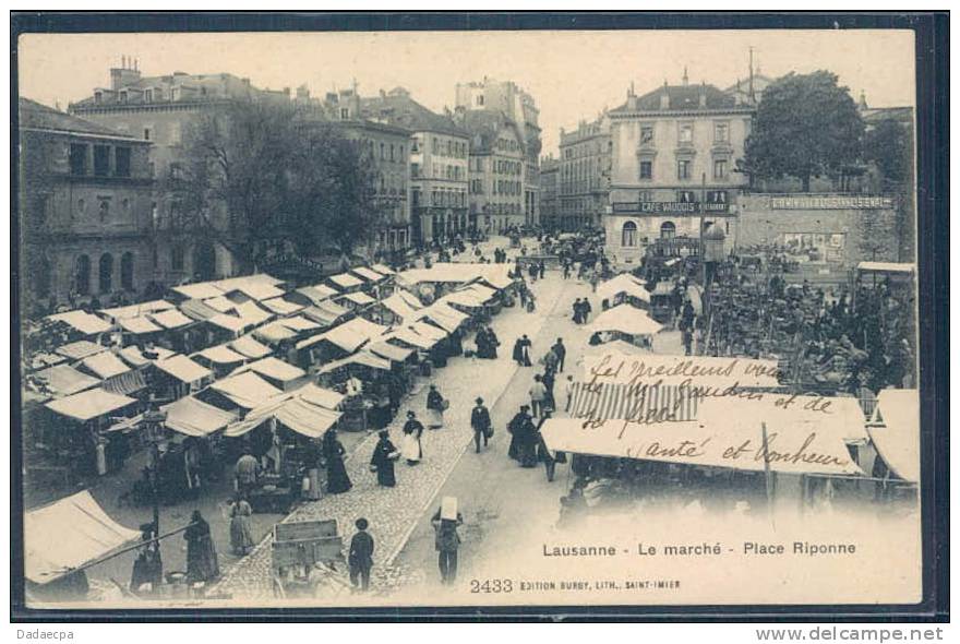 Lausanne, Marché De La Riponne, Animée, - Märkte