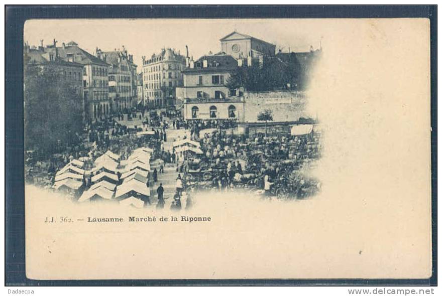 Lausanne, Marché De La Riponne, J.J. 362, Animée, - Märkte