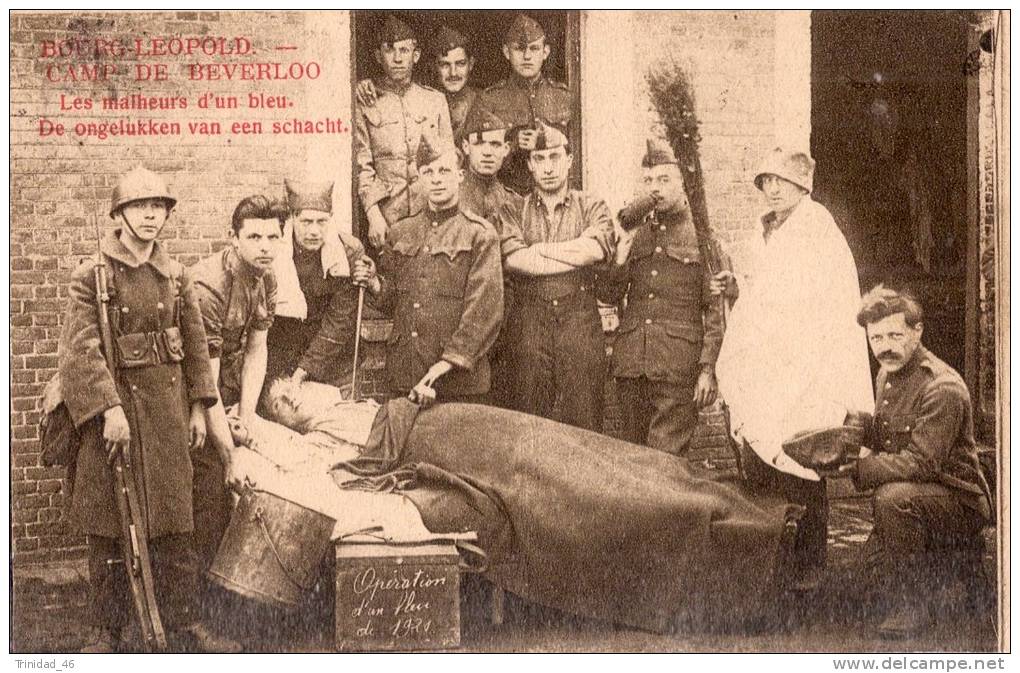 BOURG LEOPOLD CAMP DE BEVERLOO  BELGIQUE ( LES MALHEURS D' UN BLEU )  MILITAIRE - Autres & Non Classés