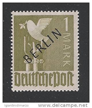 GERMANIA BERLINO - 1948 - Valore Della Zona A.I.S. Da 1 M. Nuovo S.t.l. Soprastampato BERLIN - In Ottime Condizioni. - Neufs