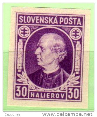 SLOVAQUIE- 1939: "Andrej Hlinka" - N° 25ND** - Unused Stamps