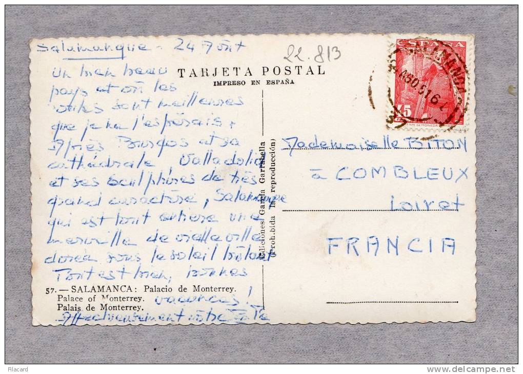 22813    Spagna, Salamanca,  Palacio  De  Monterrey,  VG  1951 - Salamanca