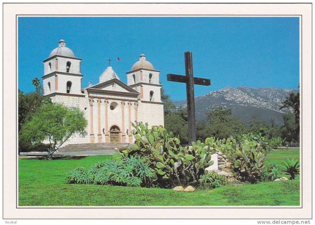 Cp , ETATS-UNIS , SANTA BARBARA , L'Église De La Mission - Santa Barbara