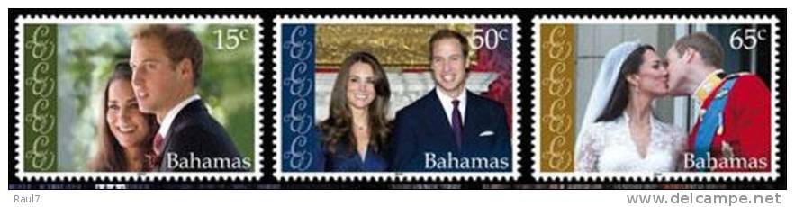 BAHAMAS // Mariage Royal Prince William   // 3v NEUFS *** (MNH Set) - Bahamas (1973-...)