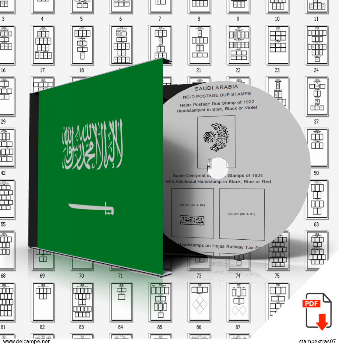 SAUDI ARABIA STAMP ALBUM PAGES 1916-2011 (207 Pages) - Anglais