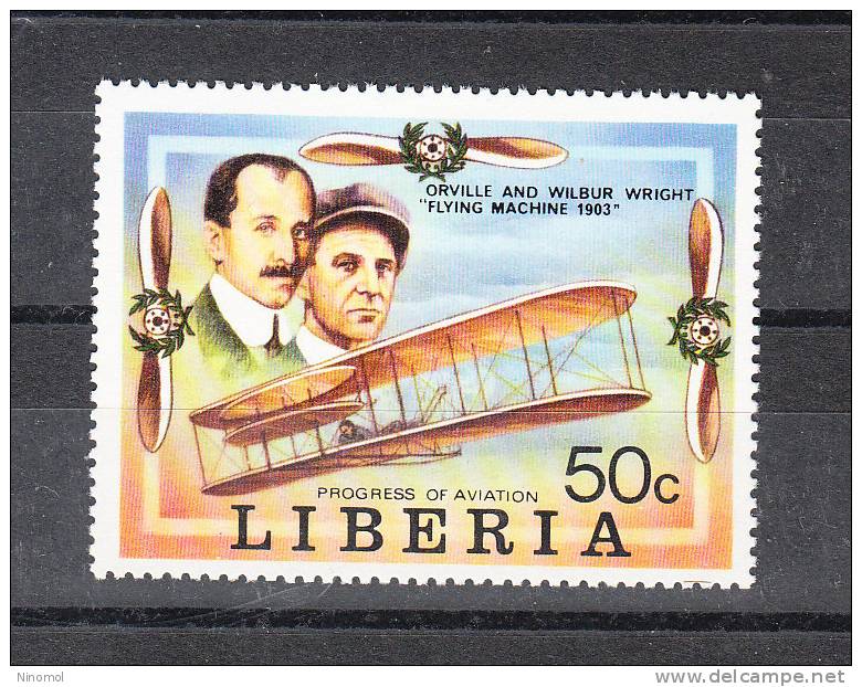 Liberia   -   1978.  History Of Aviation.  Wright Brothers.  MNH - Otros & Sin Clasificación
